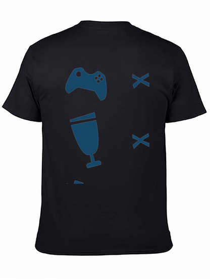 Gamer T-Shirt - Controller & Drink Design