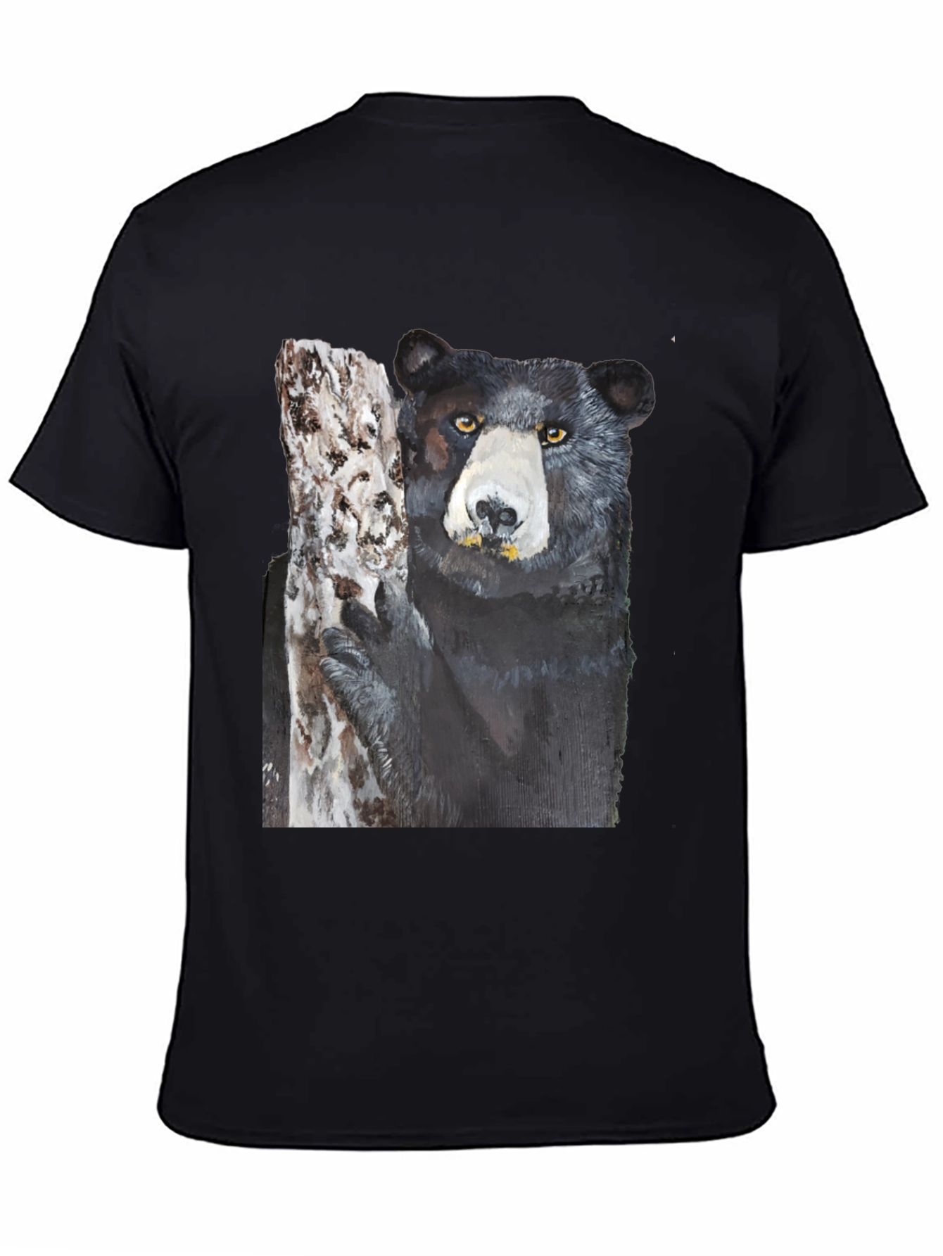 Black Bear on Tree Graphic Tee