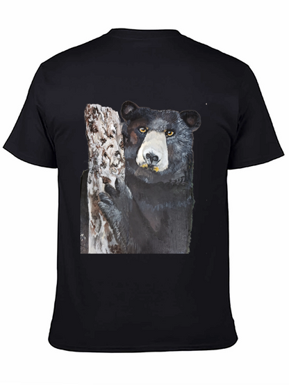 Black Bear on Tree Graphic Tee