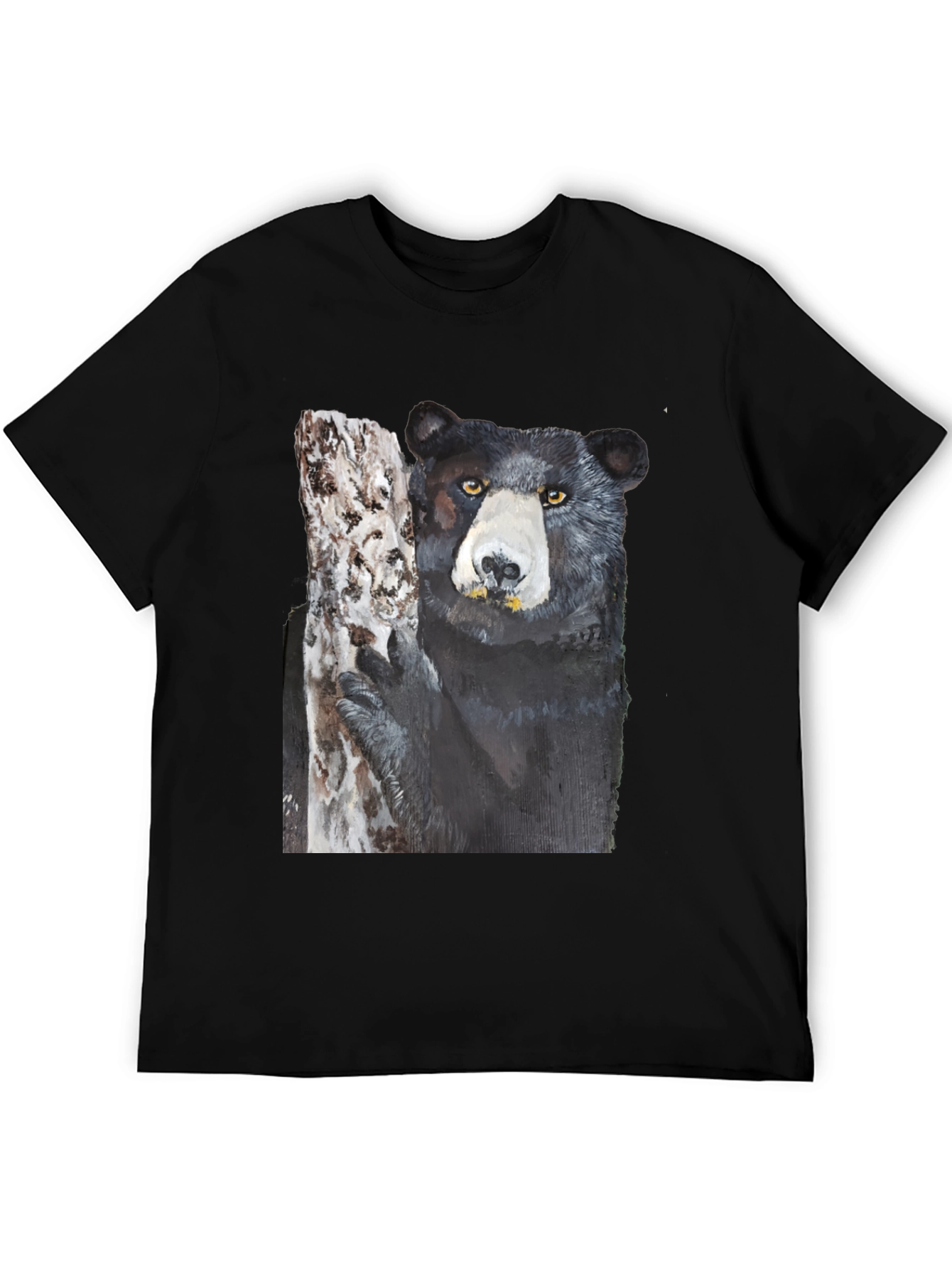 Black Bear on Tree Graphic Tee
