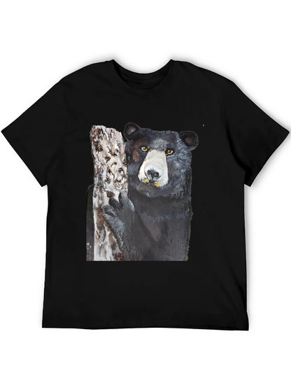 Black Bear on Tree Graphic Tee