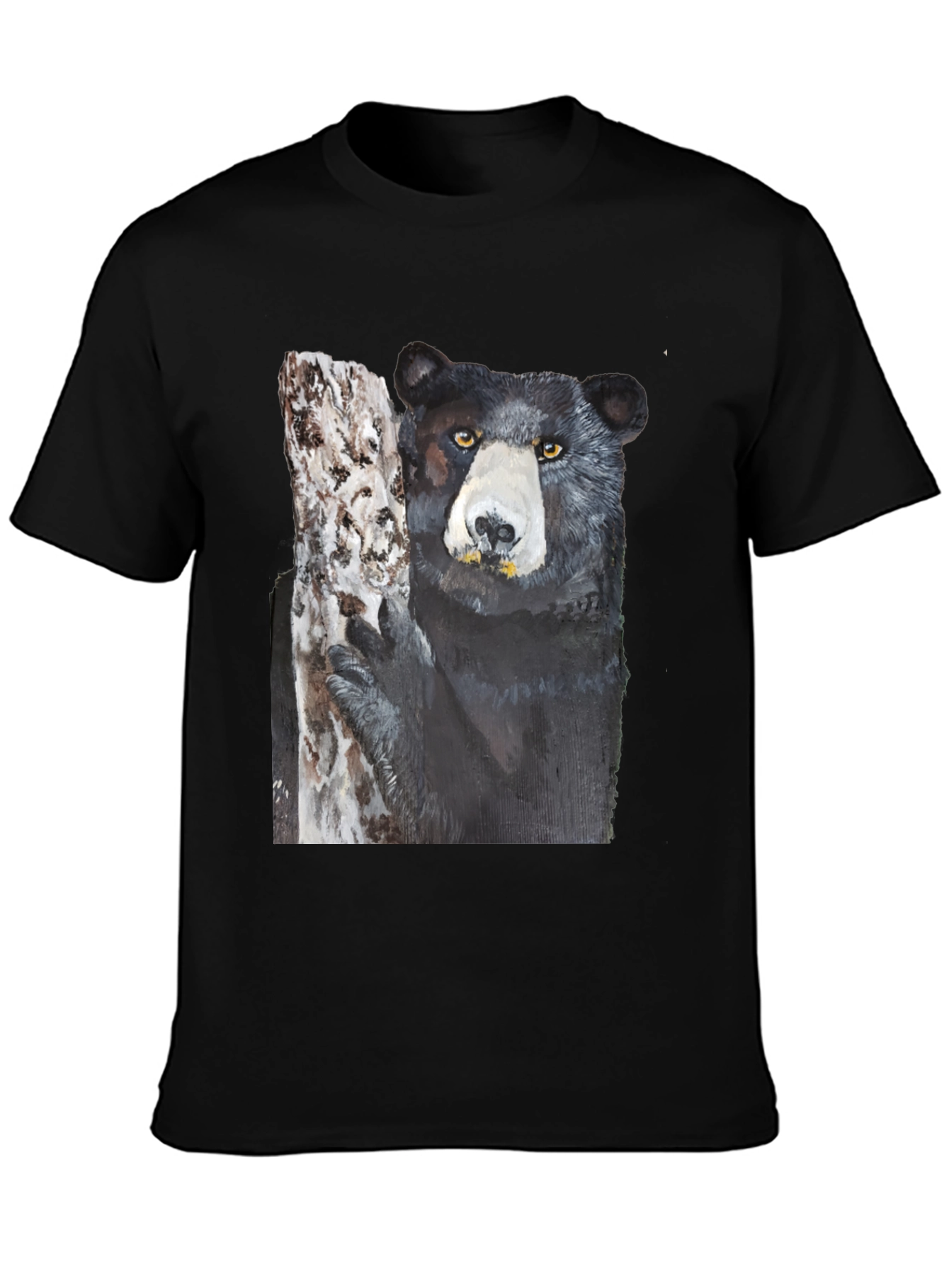 Black Bear on Tree Graphic Tee