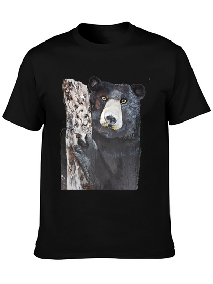 Black Bear on Tree Graphic Tee