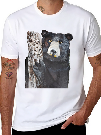 Black Bear on Tree Graphic Tee