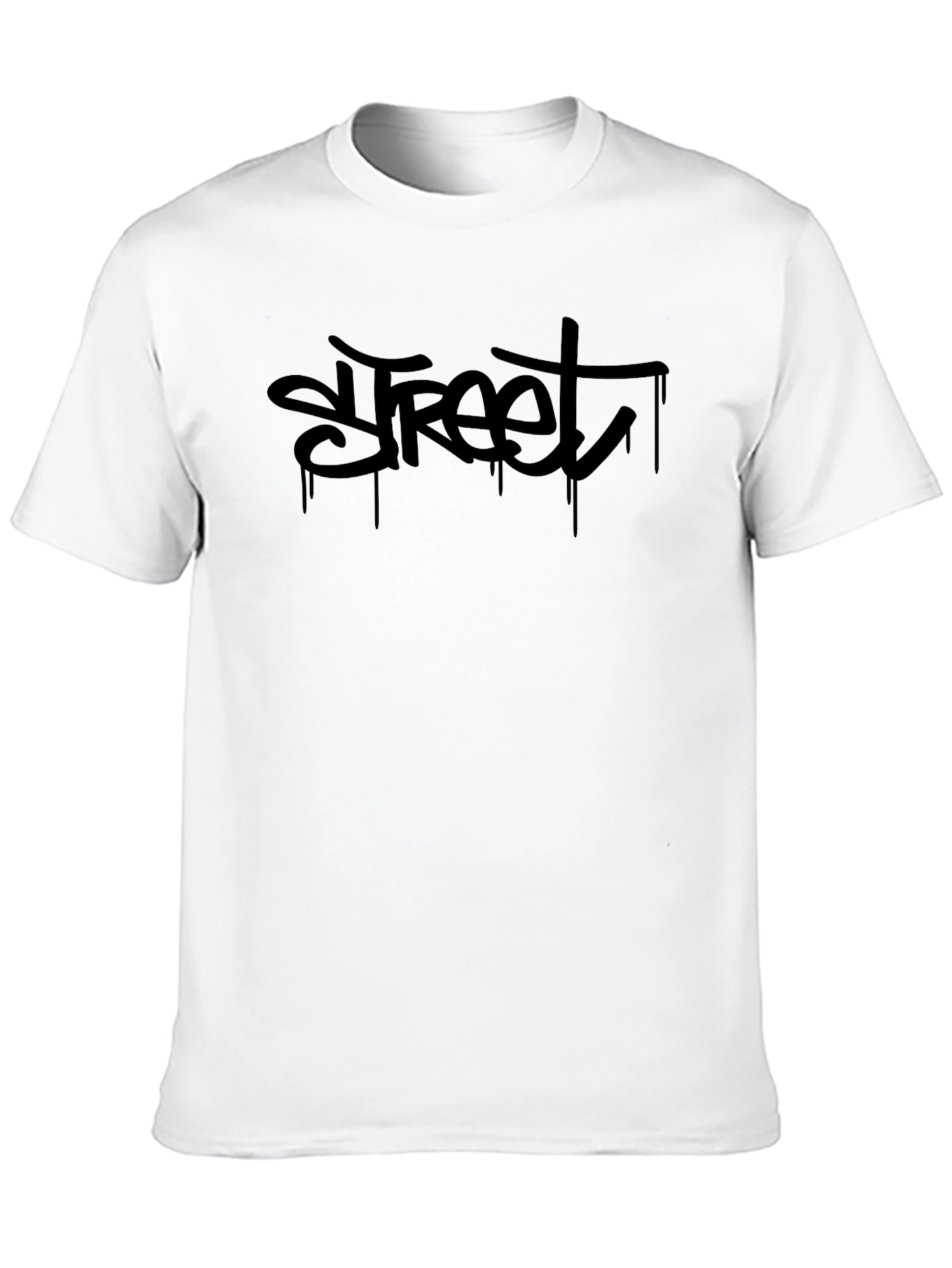 Street Graffiti Style Black T-Shirt