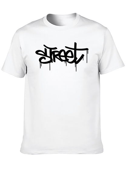 Street Graffiti Style Black T-Shirt