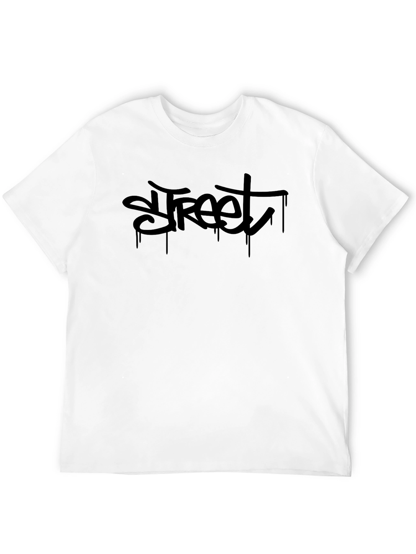 Street Graffiti Style Black T-Shirt
