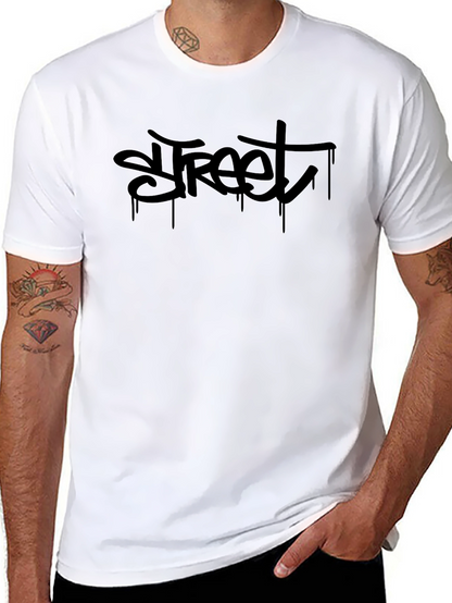 Street Graffiti Style Black T-Shirt