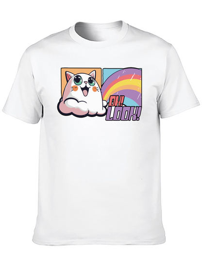 Cute Cat Rainbow T-Shirt - Oh Look!