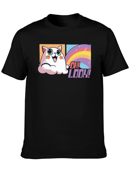 Cute Cat Rainbow T-Shirt - Oh Look!
