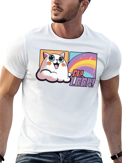 Cute Cat Rainbow T-Shirt - Oh Look!