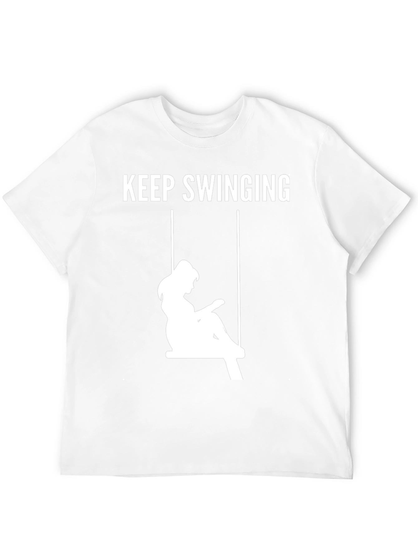 Keep Swinging Graphic Tee - Casual Black T-Shirt
