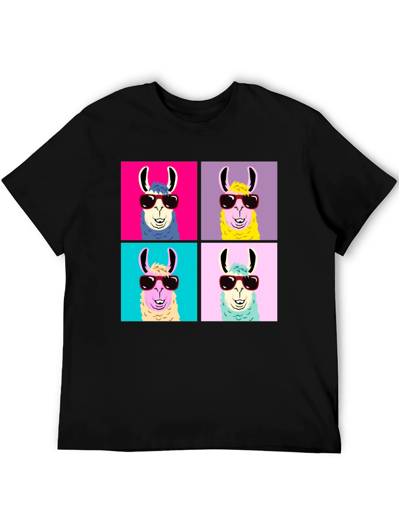 Llama Pop Art T-Shirt - Cool Animal Tee