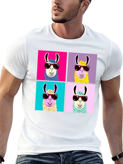 Llama Pop Art T-Shirt - Cool Animal Tee