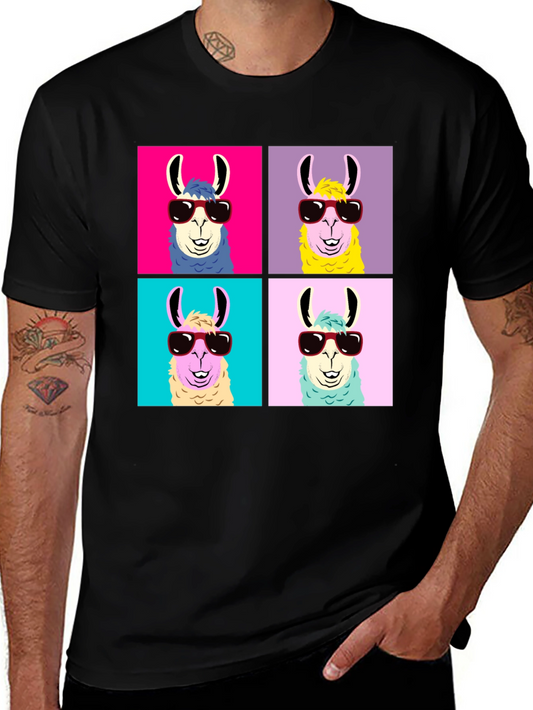 Llama Pop Art T-Shirt - Cool Animal Tee