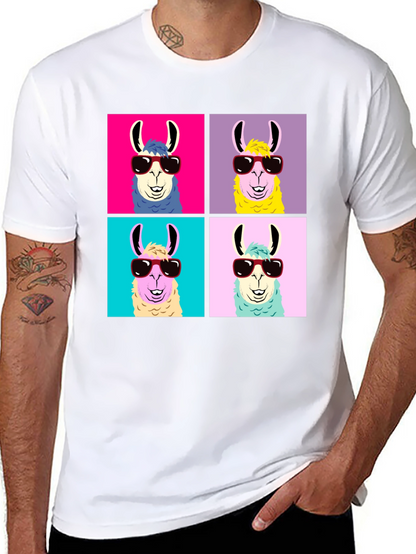 Llama Pop Art T-Shirt - Cool Animal Tee