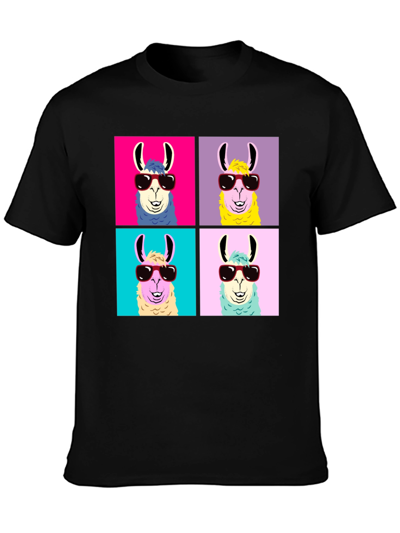 Llama Pop Art T-Shirt - Cool Animal Tee