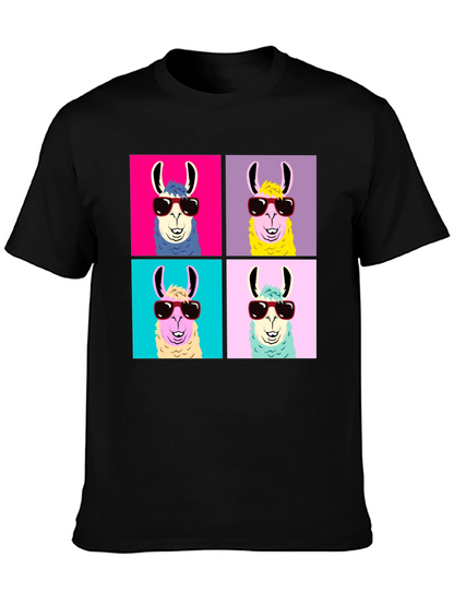 Llama Pop Art T-Shirt - Cool Animal Tee