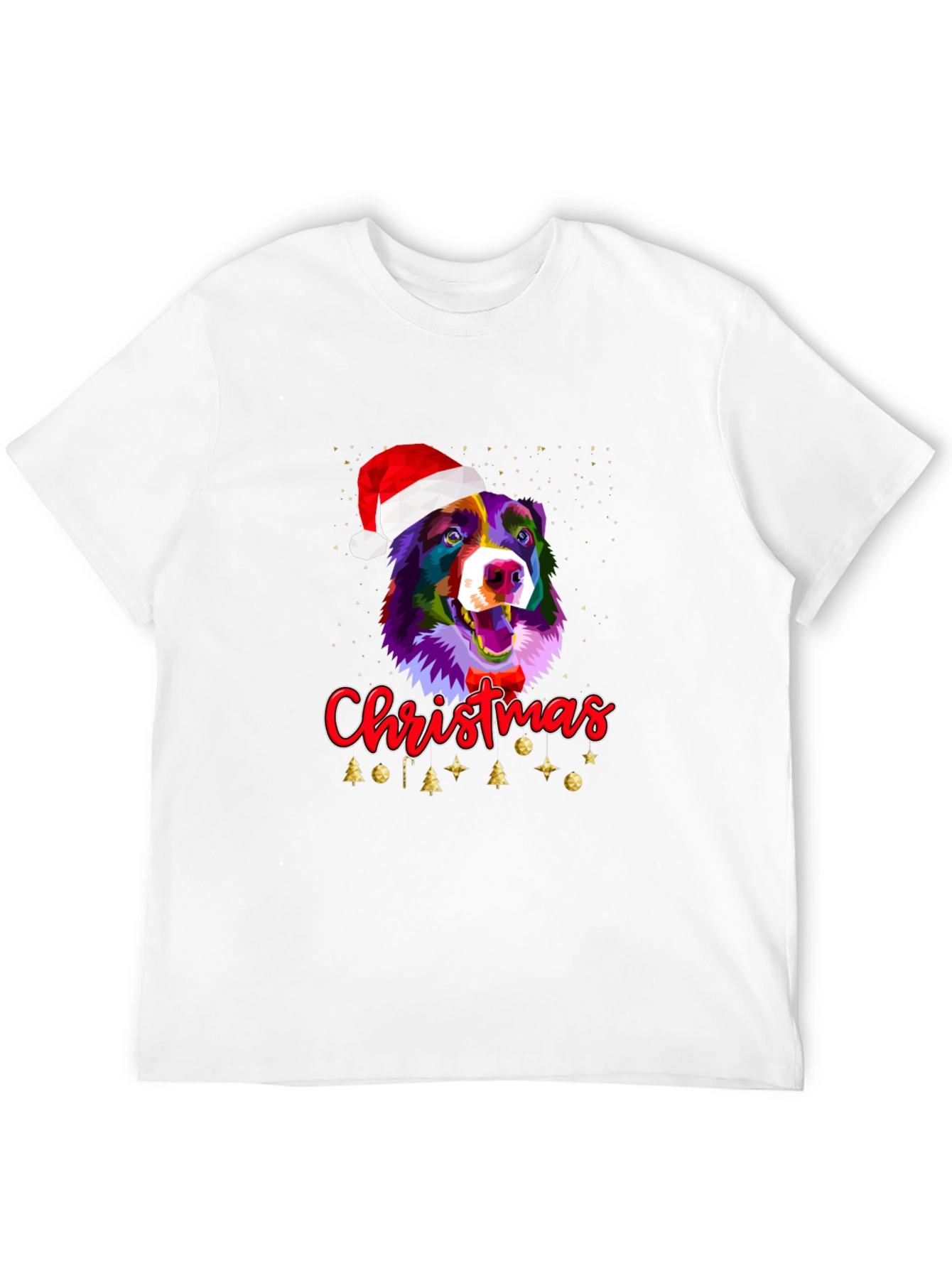 Festive Dog Christmas Graphic Tee