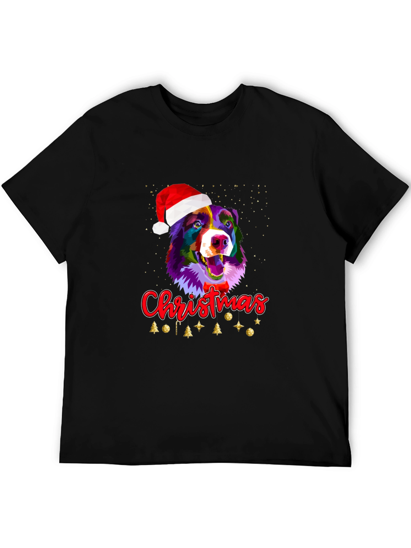 Festive Dog Christmas Graphic Tee