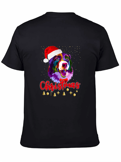 Festive Dog Christmas Graphic Tee