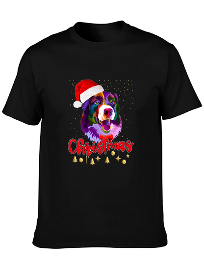 Festive Dog Christmas Graphic Tee