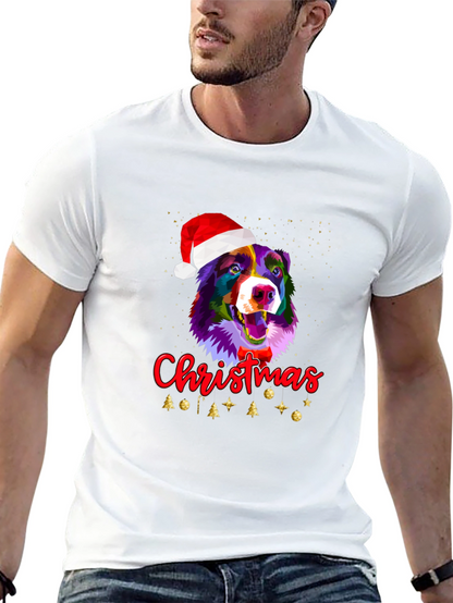 Festive Dog Christmas Graphic Tee