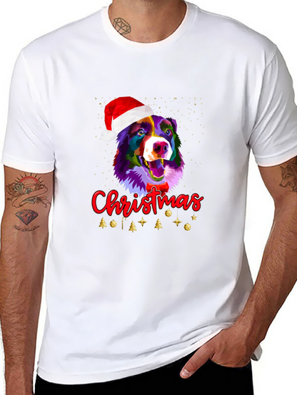 Festive Dog Christmas Graphic Tee