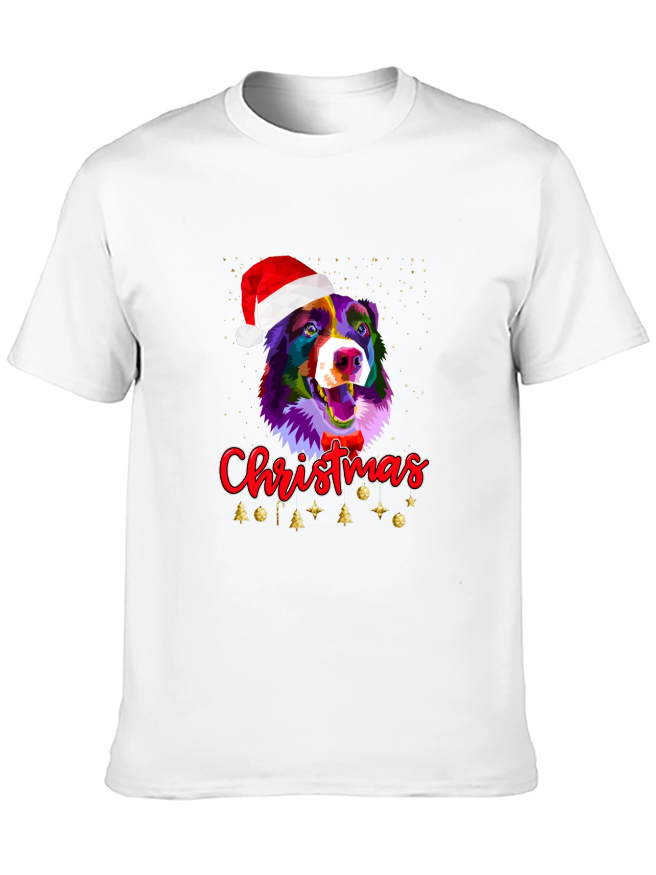 Festive Dog Christmas Graphic Tee