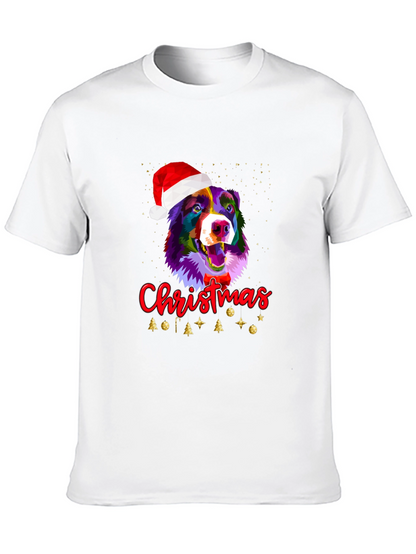 Festive Dog Christmas Graphic Tee