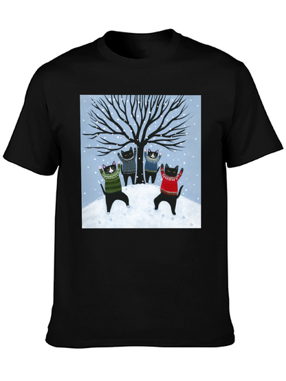Winter Cat Sweater T-Shirt