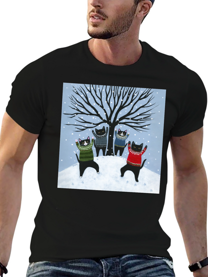 Winter Cat Sweater T-Shirt