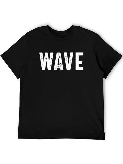 WAVE Graphic Print Black T-Shirt