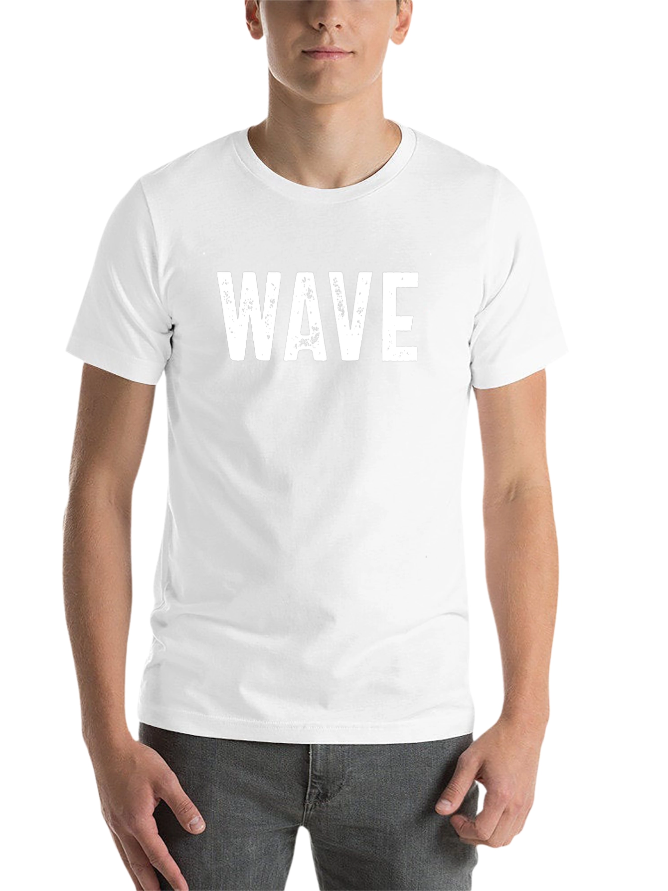 WAVE Graphic Print Black T-Shirt