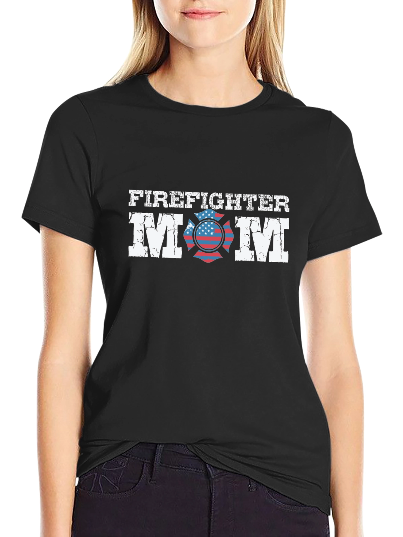 Firefighter Mom Graphic T-Shirt