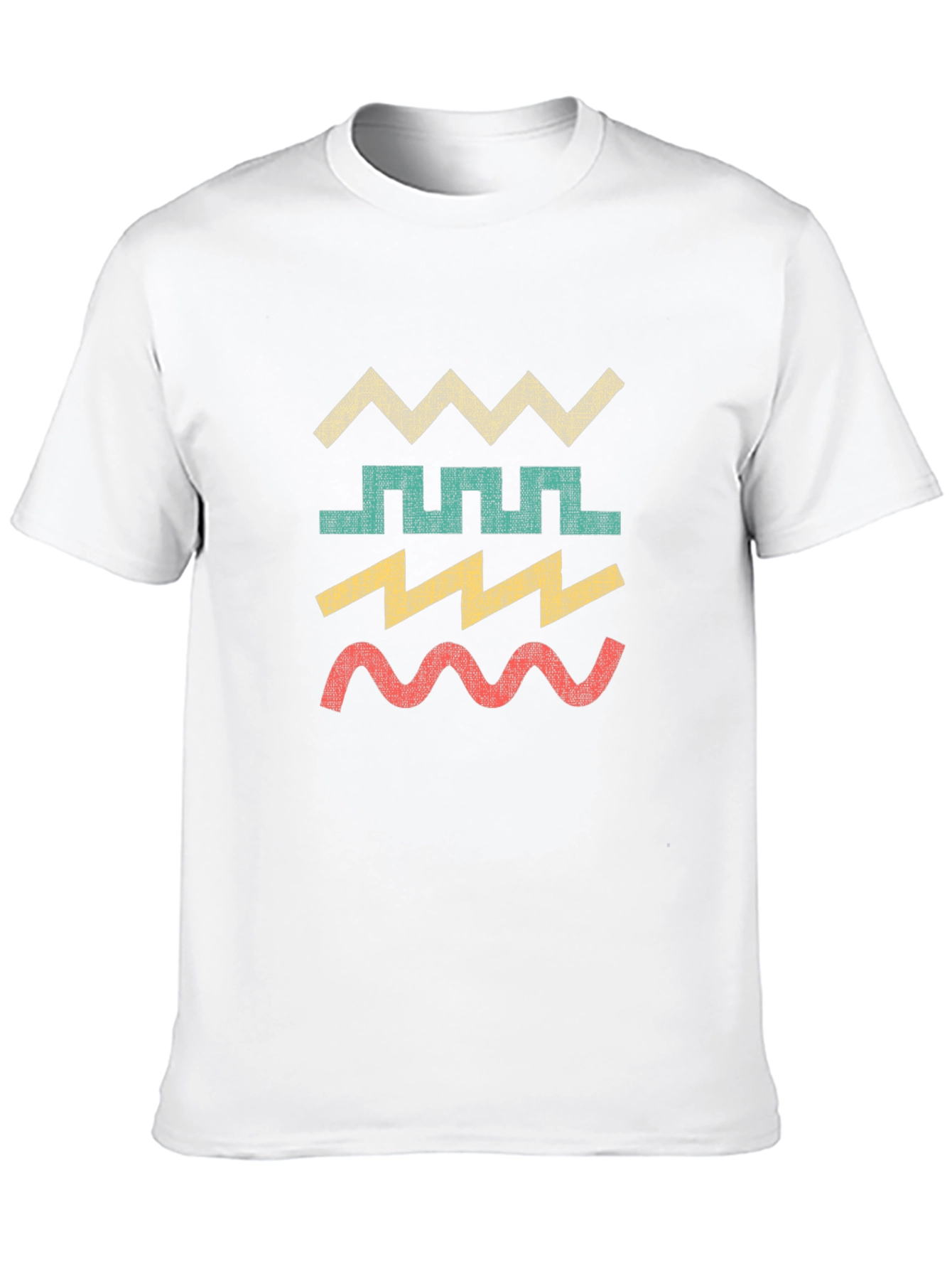 Retro Geometric Wave T-Shirt - Cool Graphic Tee