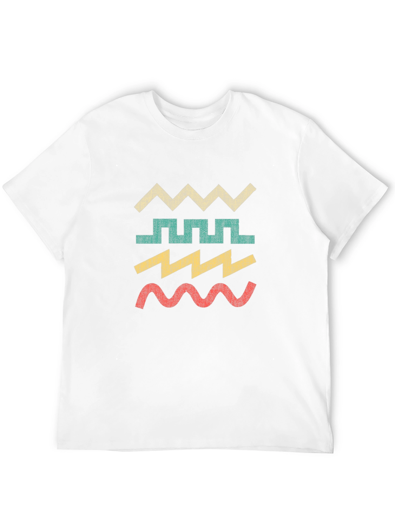 Retro Geometric Wave T-Shirt - Cool Graphic Tee