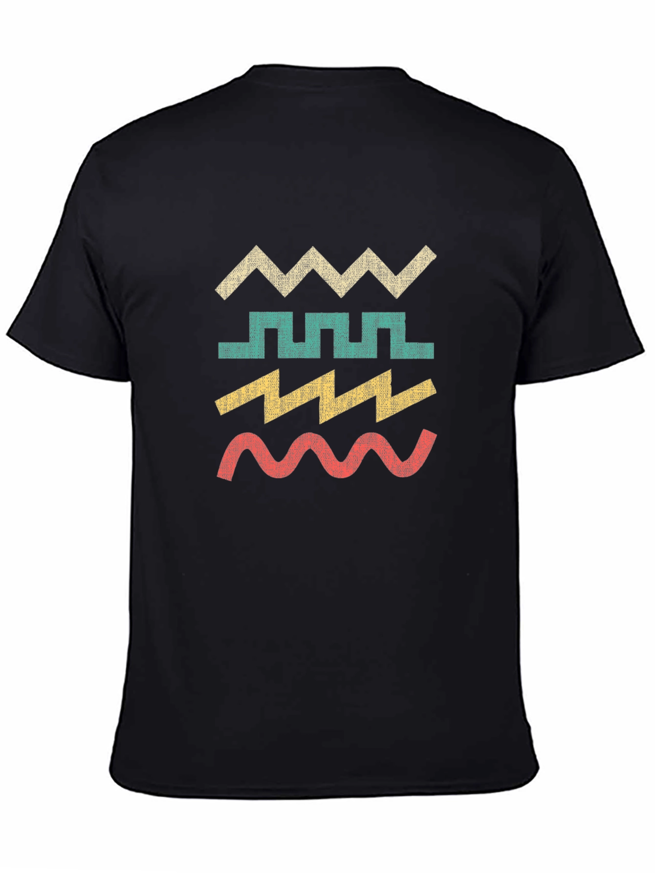 Retro Geometric Wave T-Shirt - Cool Graphic Tee