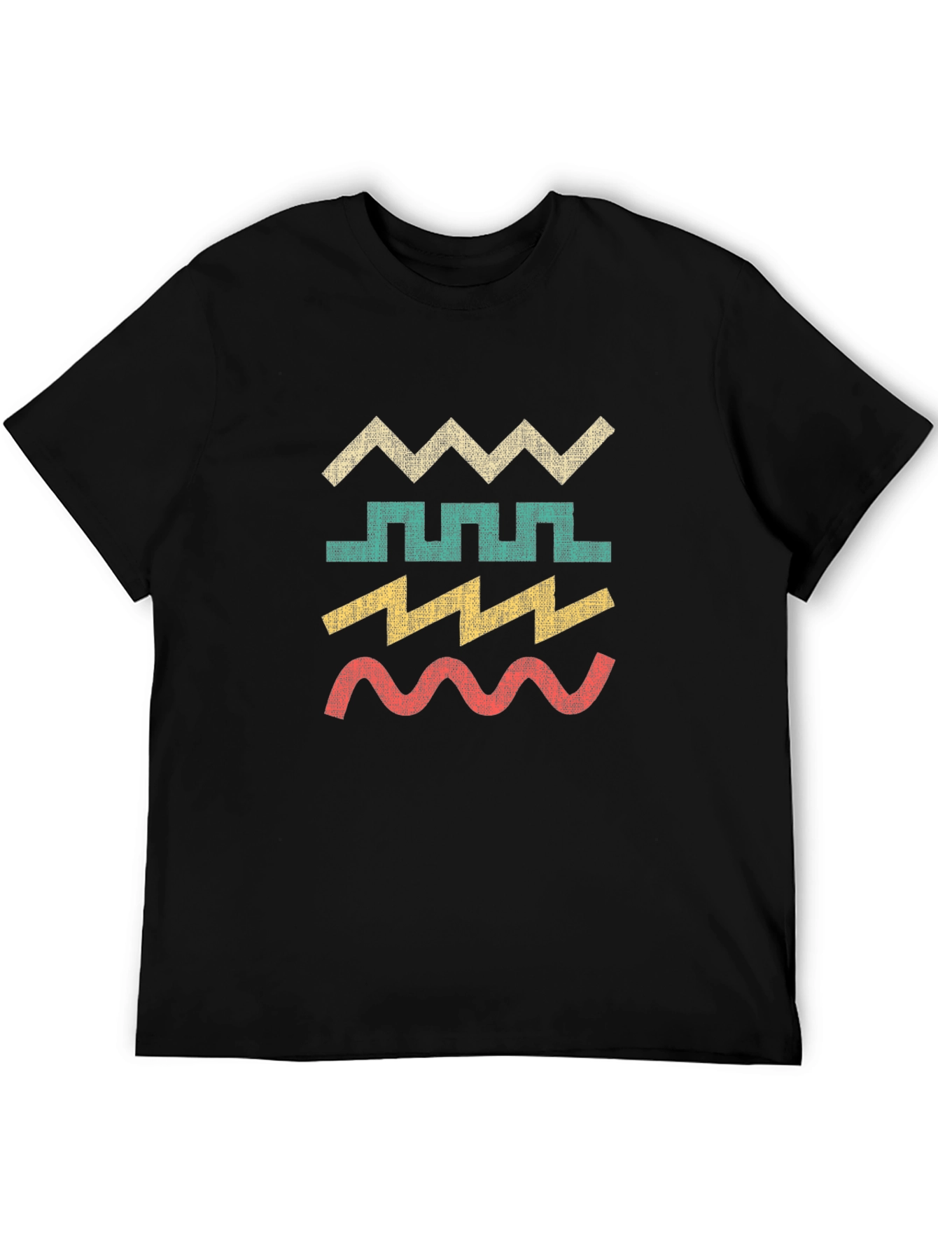 Retro Geometric Wave T-Shirt - Cool Graphic Tee
