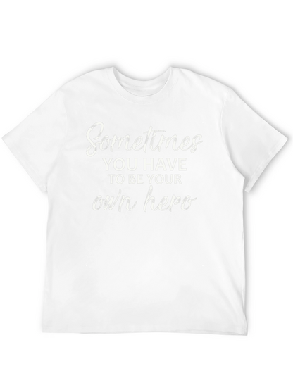 Be Your Own Hero Black Graphic Tee Shirt