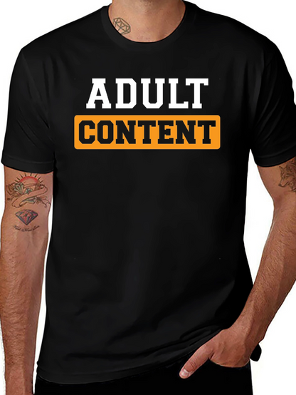 Adult Content Graphic T-Shirt - Black