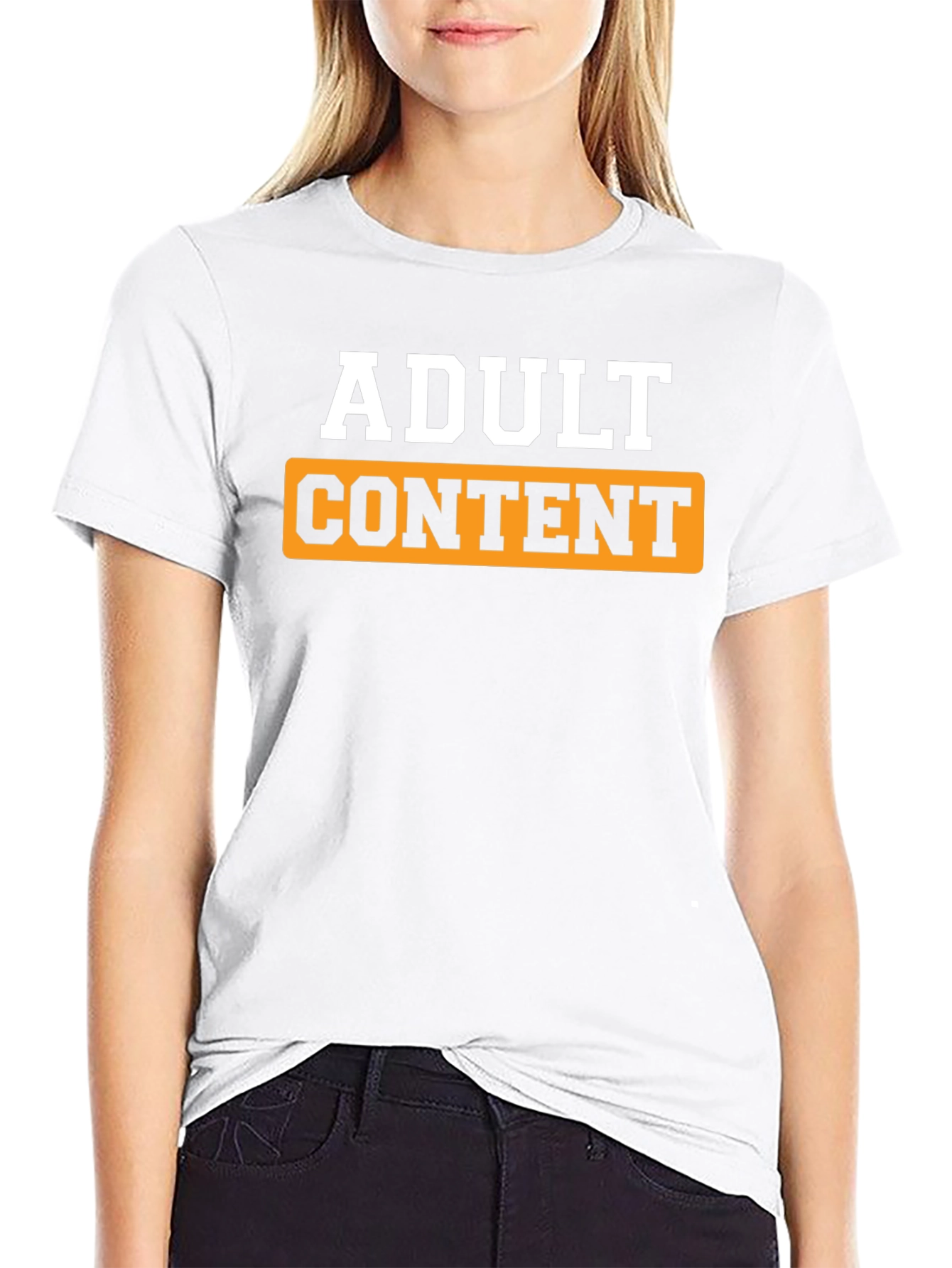 Adult Content Graphic T-Shirt - Black