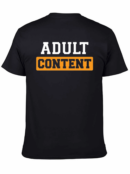 Adult Content Graphic T-Shirt - Black