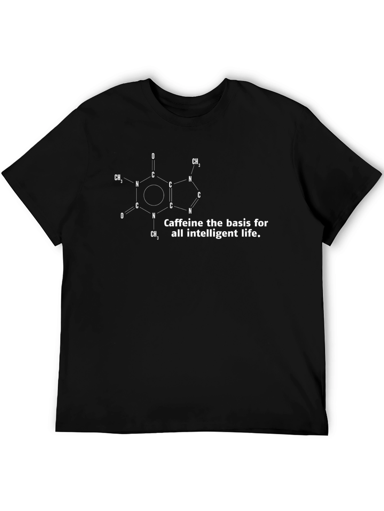 Caffeine Molecule T-Shirt - Science Humor