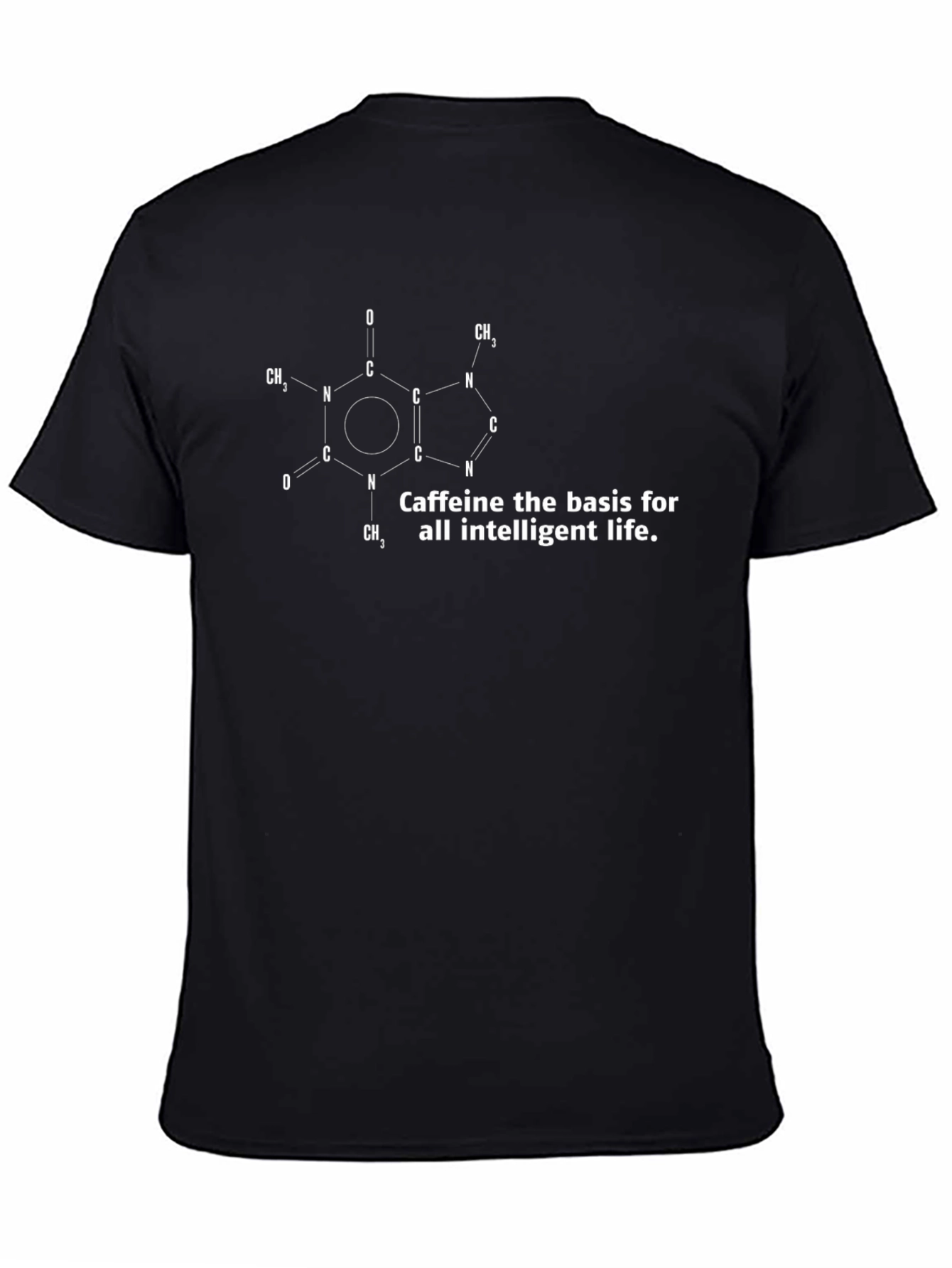 Caffeine Molecule T-Shirt - Science Humor