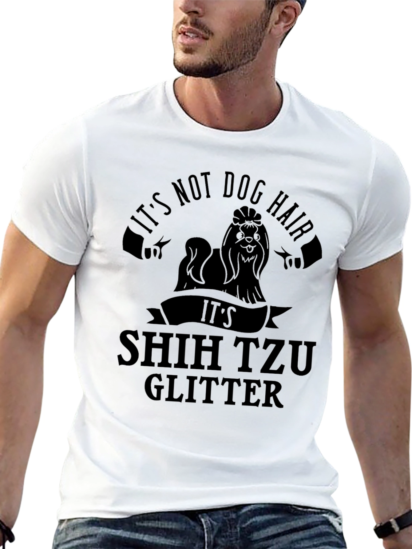 Shih Tzu Glitter T-Shirt - Dog Lover Tee