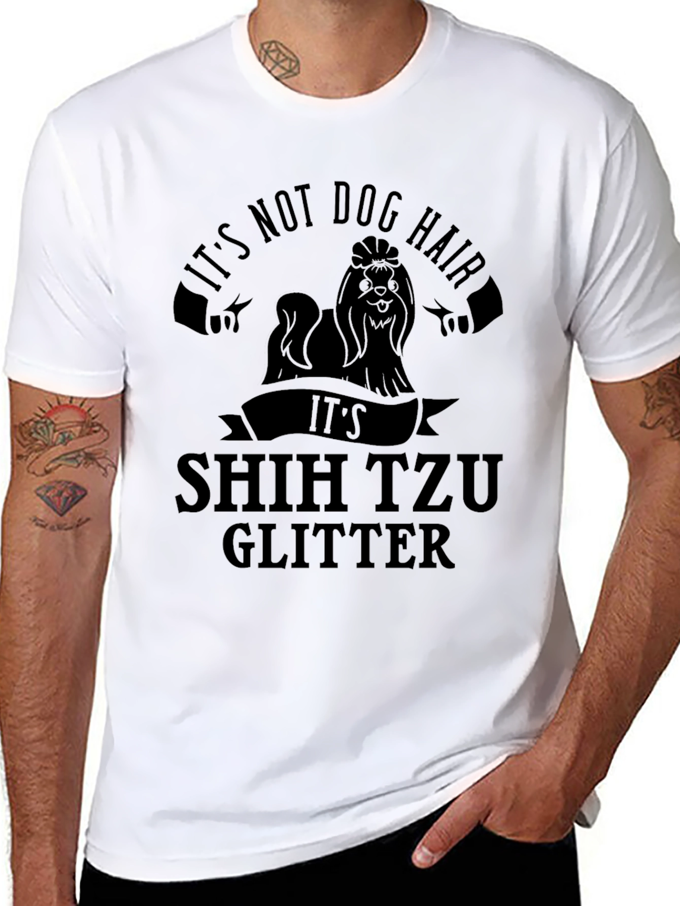Shih Tzu Glitter T-Shirt - Dog Lover Tee