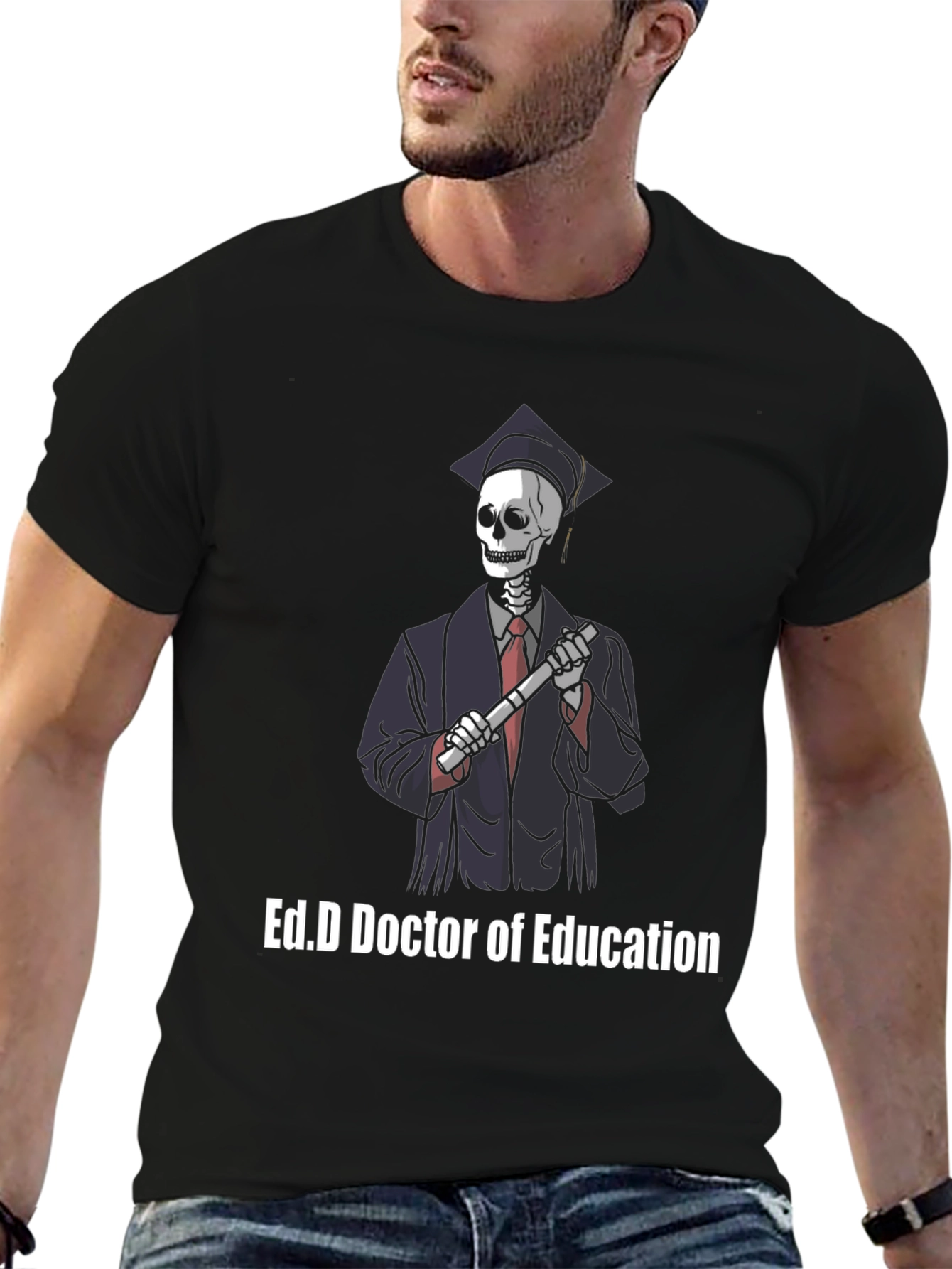 Ed.D Doctor of Education Skeleton Graphic T-Shirt