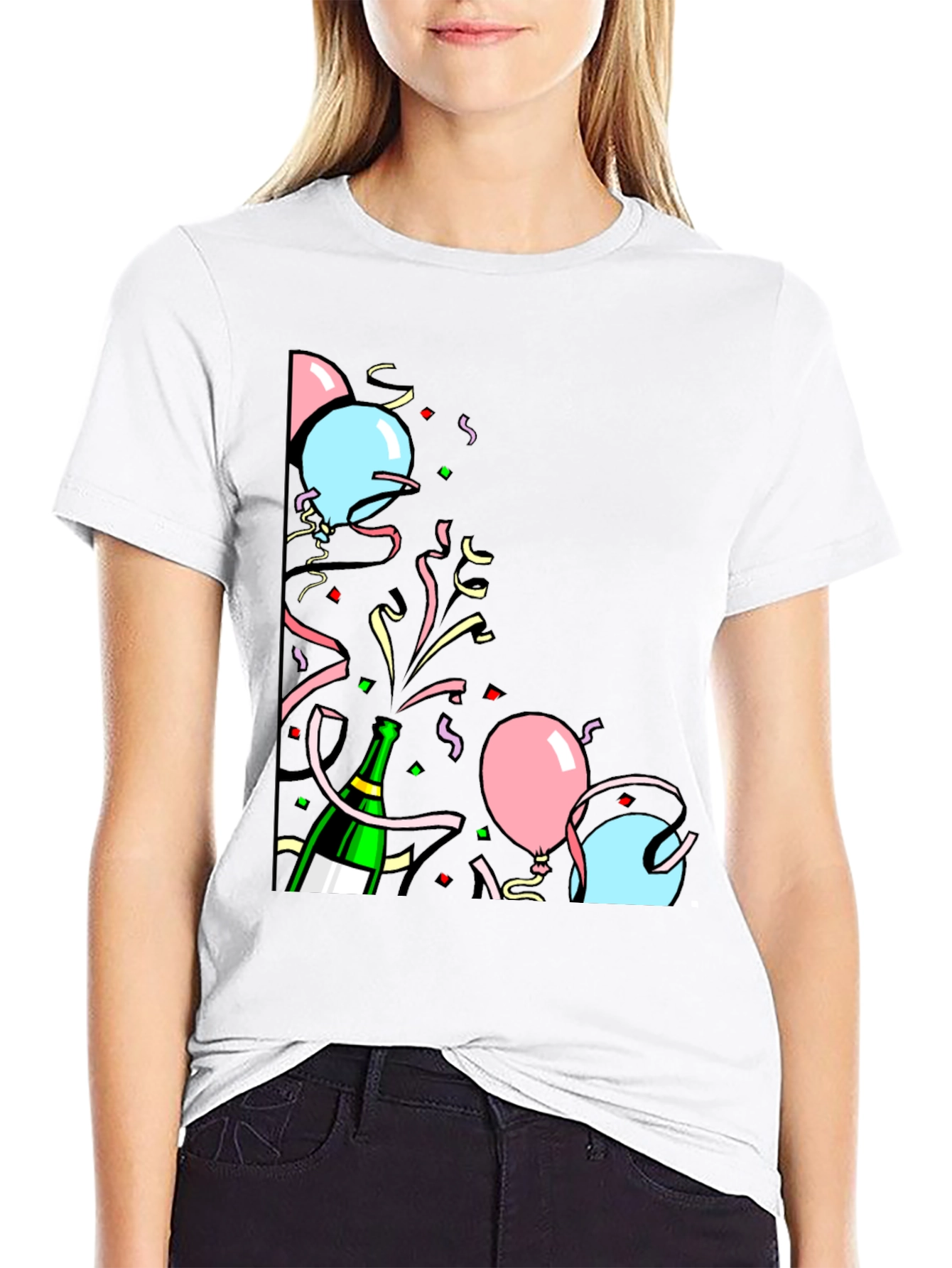Celebration T-Shirt: Balloons & Bubbly