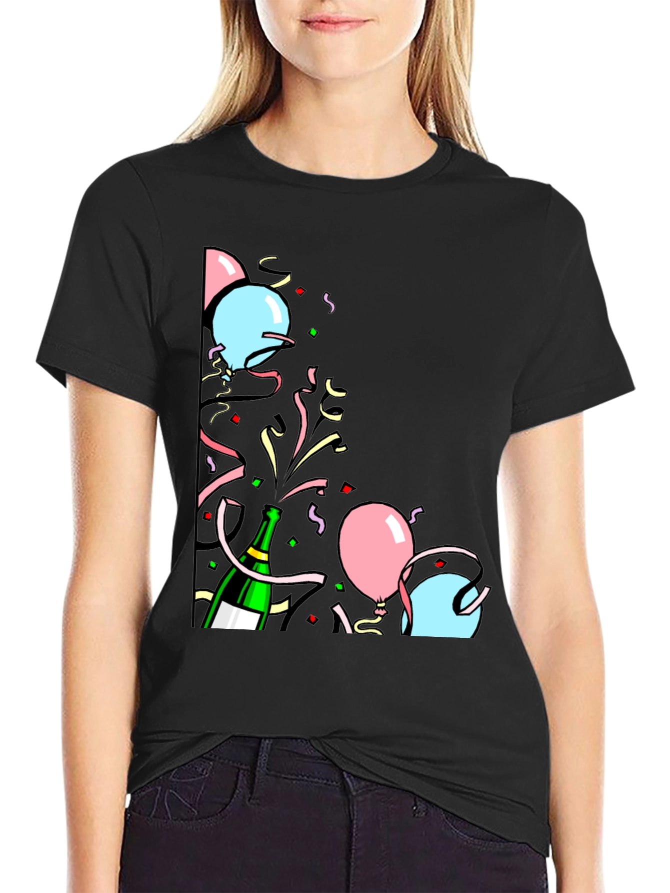 Celebration T-Shirt: Balloons & Bubbly